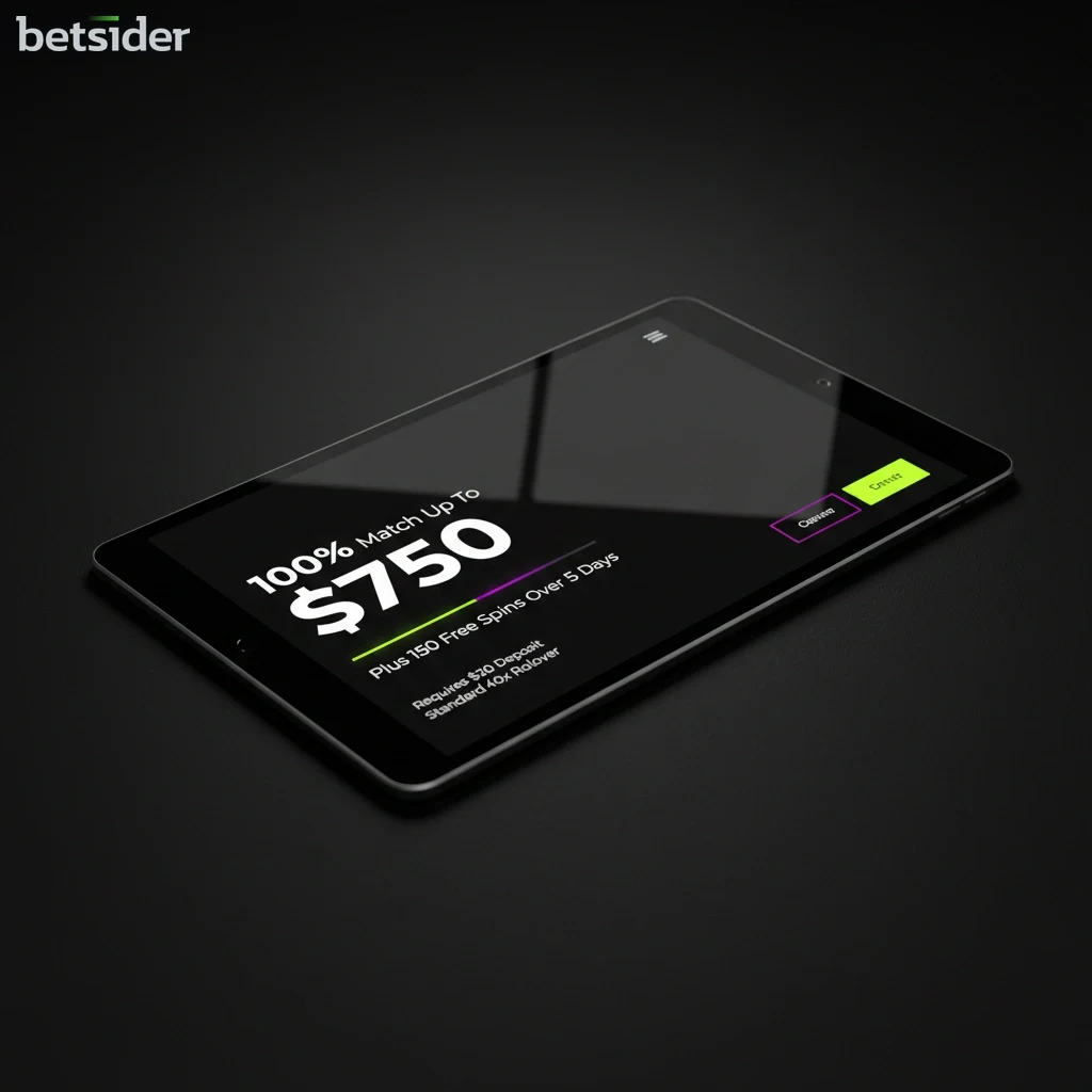 Classic casino deposit match bonus interface card on screen